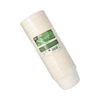 Papstar 50 Suppenbecher, Zuckerrohr &quot;pure&quot; 350 ml &Oslash; 10 cm &Acirc;&middot; 6,4 cm weiss