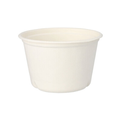 Papstar 50 Suppenbecher, Zuckerrohr "pure" 600 ml &Oslash; 14 cm x 9 cm weiss