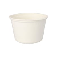 Papstar 50 Suppenbecher, Zuckerrohr &quot;pure&quot; 600 ml &Oslash; 14 cm &Acirc;&middot; 9 cm weiss