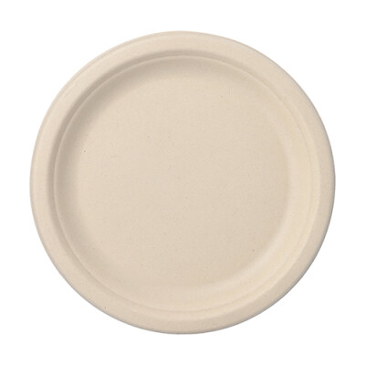 Papstar 50 Teller, Zuckerrohr "pure" ungeteilt &Oslash; 23 cm x 2 cm natur