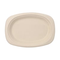 Papstar 50 Teller, Zuckerrohr &quot;pure&quot; oval 23 cm x 16 cm x 2 cm natur