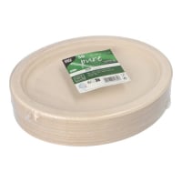 Papstar 50 Teller, Zuckerrohr &quot;pure&quot; oval 26 cm x 20 cm x 2 cm natur