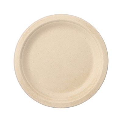 Papstar 12 Teller, Zuckerrohr "pure" ungeteilt &Oslash; 18 cm x 2 cm natur