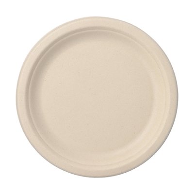 Papstar 12 Teller, Zuckerrohr "pure" ungeteilt &Oslash; 23 cm x 2 cm natur