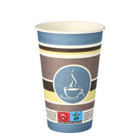 50 Trinkbecher, Pappe "To Go" 0,3 l &Oslash; 8 cm x 11,7 cm