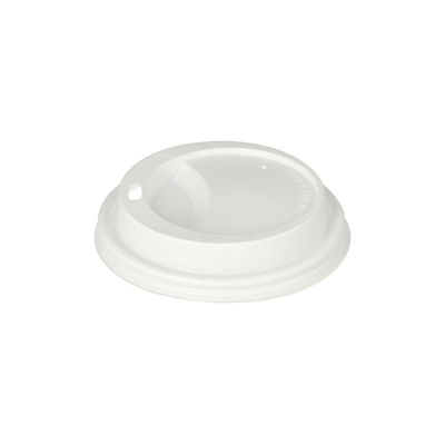 100 Dom-Deckel, PS "To Go" rund &Oslash; 9 cm x 1,8 cm weiss