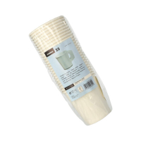 25 Trinkbecher mit Henkel, Pappe 0,18 l &Oslash; 7,3 cm x 7,8 cm weiss