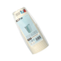 20 Trinkbecher, Pappe &quot;To Go&quot; 0,2 l &Oslash; 8 cm &Acirc;&middot; 9,1 cm weiss