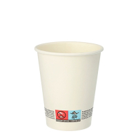 20 Trinkbecher, Pappe "To Go" 0,2 l &Oslash; 8 cm x 9,1 cm weiss