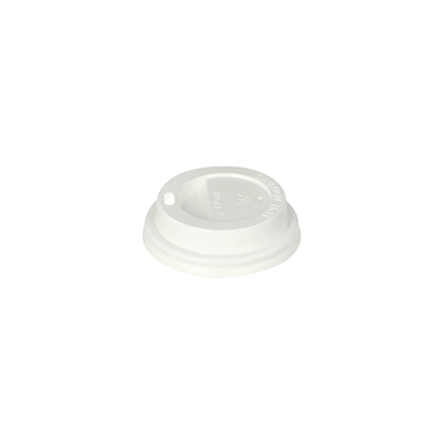 50 Dom-Deckel, PS "To Go" rund &Oslash; 6 cm x 2 cm weiss