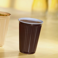 100 Thermo-Automatenbecher, PS 0,18 l &Oslash; 7,03 cm x 9 cm braun/weiss