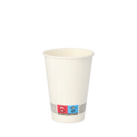 80 Automatenbecher, Pappe &quot;To Go&quot; 0,18 l &Oslash; 7 cm &Acirc;&middot; 9,2 cm weiss