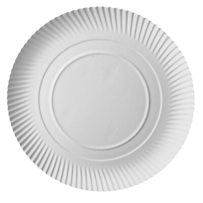 Papstar 100 Teller, Pappe "pure" rund &Oslash; 34 cm x 3 cm weiss