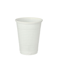100 Trinkbecher PP 0,18 l &Oslash; 7 cm x 8,6 cm weiss