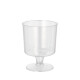 10 Trinkbecher PS 0,17 l &Oslash; 6,6 cm x 8,6 cm glasklar mit Fu&szlig;