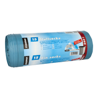 15 M&uuml;lls&auml;cke, LDPE 240 l 125 cm x 100 cm blau...