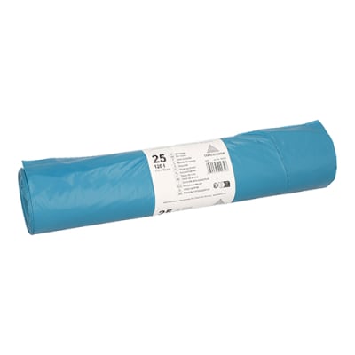 25 M&uuml;lls&auml;cke, LDPE 120 l 110 cm x 70 cm blau