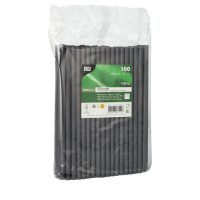 Papstar 100 Shake-Halme, Papier &Oslash; 8 mm x 21 cm schwarz