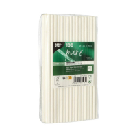Papstar 100 Trinkhalme, Papier "pure" &Oslash; 6 mm x 20 cm weiss
