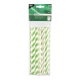 Papstar 25 Trinkhalme, Papier &Oslash; 6 mm x 20 cm farbig sortiert "Stripes"