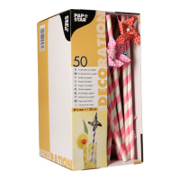 Papstar 50 Trinkhalme, Papier &Oslash; 6 mm x 20 cm farbig sortiert "Windmill"