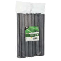 Papstar 100 Shake-Halme, Papier &Oslash; 8 mm x 25 cm schwarz