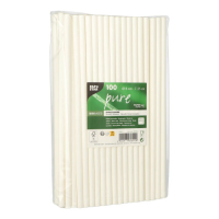 Papstar 100 Shake-Halme, Papier "pure" &Oslash; 8 mm x 25 cm weiss