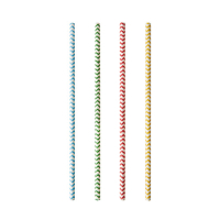 Papstar 25 Trinkhalme, Papier &Oslash; 6 mm x 20 cm farbig sortiert "Zig-Zag"