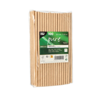 Papstar 100 Trinkhalme, Papier "pure" &Oslash; 6 mm x 20 cm braun