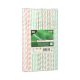 Papstar 100 Trinkhalme, Papier &Oslash; 6 mm x 22 cm farbig sortiert "Stripes" flexibel