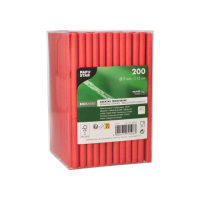 Papstar 200 Cocktail Trinkhalme, Papier &Oslash; 7 mm x 15 cm rot