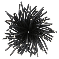 Papstar 100 Trinkhalme, Papier &Oslash; 6 mm x 22 cm schwarz flexibel