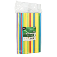 Papstar 100 Shake-Halme, Papier &Oslash; 8 mm x 25 cm farbig sortiert