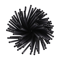 Papstar 100 Trinkhalme, Papier &Oslash; 6 mm x 20 cm schwarz