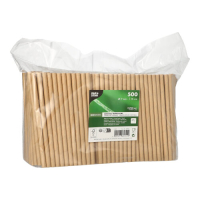 Papstar 500 Cocktail Trinkhalme, Papier &Oslash; 7 mm x 15 cm braun