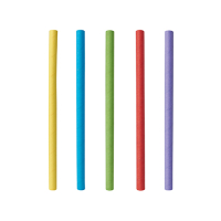 Papstar 500 Cocktail Trinkhalme, Papier &Oslash; 7 mm x 15 cm farbig sortiert