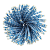 Papstar 100 Trinkhalme, Papier &Oslash; 6 mm x 20 cm "Bayrisch Blau"