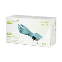 100 &quot;Medi-Inn&Acirc;&reg; Classic&quot; Handschuhe, Nitril puderfrei mint &quot;Nitril Mint Plus&quot; Gr&ouml;&szlig;e XS