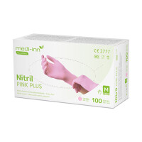 100 Medi-Inn&reg; Classic Handschuhe, Nitril puderfrei pink "Nitril Pink Plus" Gr&ouml;&szlig;e M