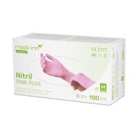 100 &quot;Medi-Inn&Acirc;&reg; Classic&quot; Handschuhe, Nitril puderfrei pink &quot;Nitril Pink Plus&quot; Gr&ouml;&szlig;e M