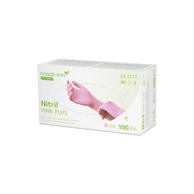 100 Medi-Inn&reg; Classic Handschuhe, Nitril puderfrei pink "Nitril Pink Plus" Gr&ouml;&szlig;e L