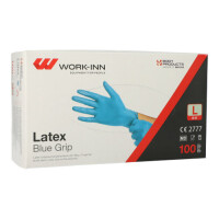 100 &quot;WORK-INN&quot; Handschuhe, Latex puderfrei blau...