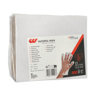 500 &quot;WORK-INN/-PS&quot; Handschuhe, PE transparent f&uuml;r Herren, L