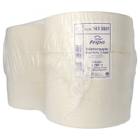 6 Rollen Toilettenpapier, 2-lagiges Tissue &Oslash; 26 cm...