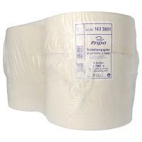 6 Rollen Toilettenpapier, 2-lagiges Tissue &Oslash; 26 cm x 380 m x 10 cm weiss "Maxi Rollen"