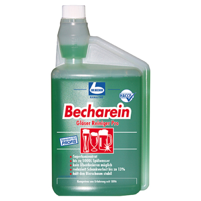 &quot;PCCP1035&quot; Becharein Gl&auml;serreiniger Pro 1 l gr&uuml;n in Dosierflasche