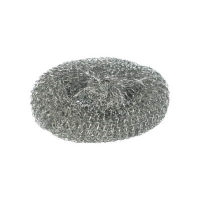 10 Topfreiniger, Draht rund &Oslash; 12 cm x 3 cm silber , kratzend