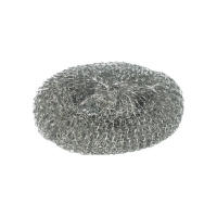 10 Topfreiniger, Draht rund &Oslash; 12 cm x 3 cm silber , kratzend