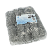 10 Topfreiniger, Draht rund &Oslash; 12 cm x 3 cm silber , kratzend