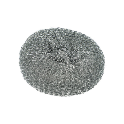 10 Topfreiniger, Draht rund &Oslash; 13 cm x 4,5 cm silber , kratzend